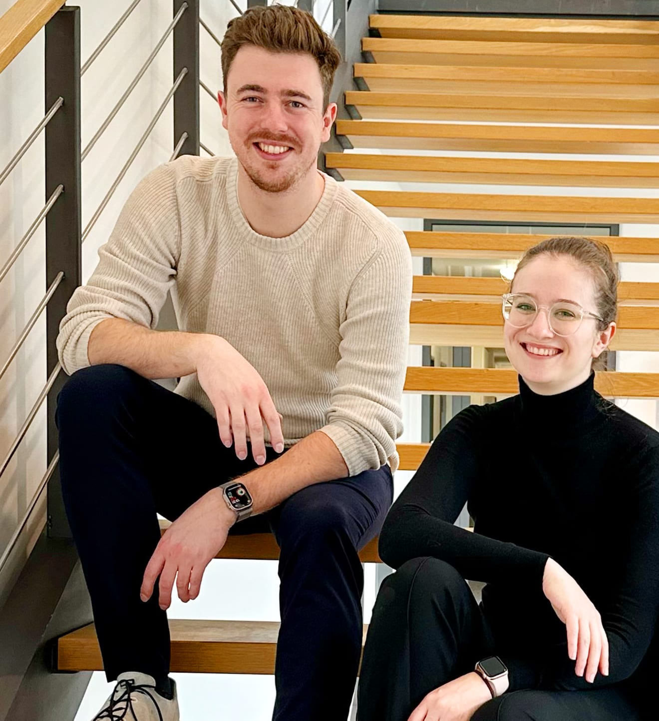 Praxisraum München | Foto der Gründerin Rebekka Mirlach und des Gründers Maximilian Schiff